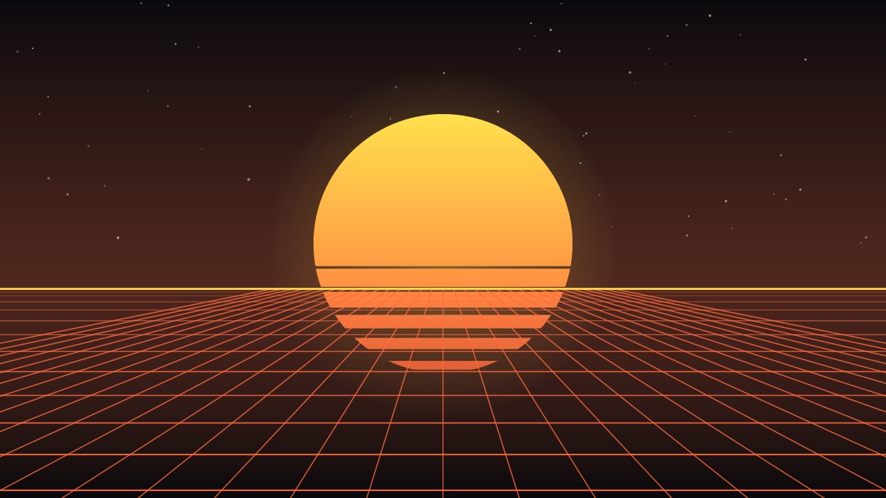 Retro grid at 16:9