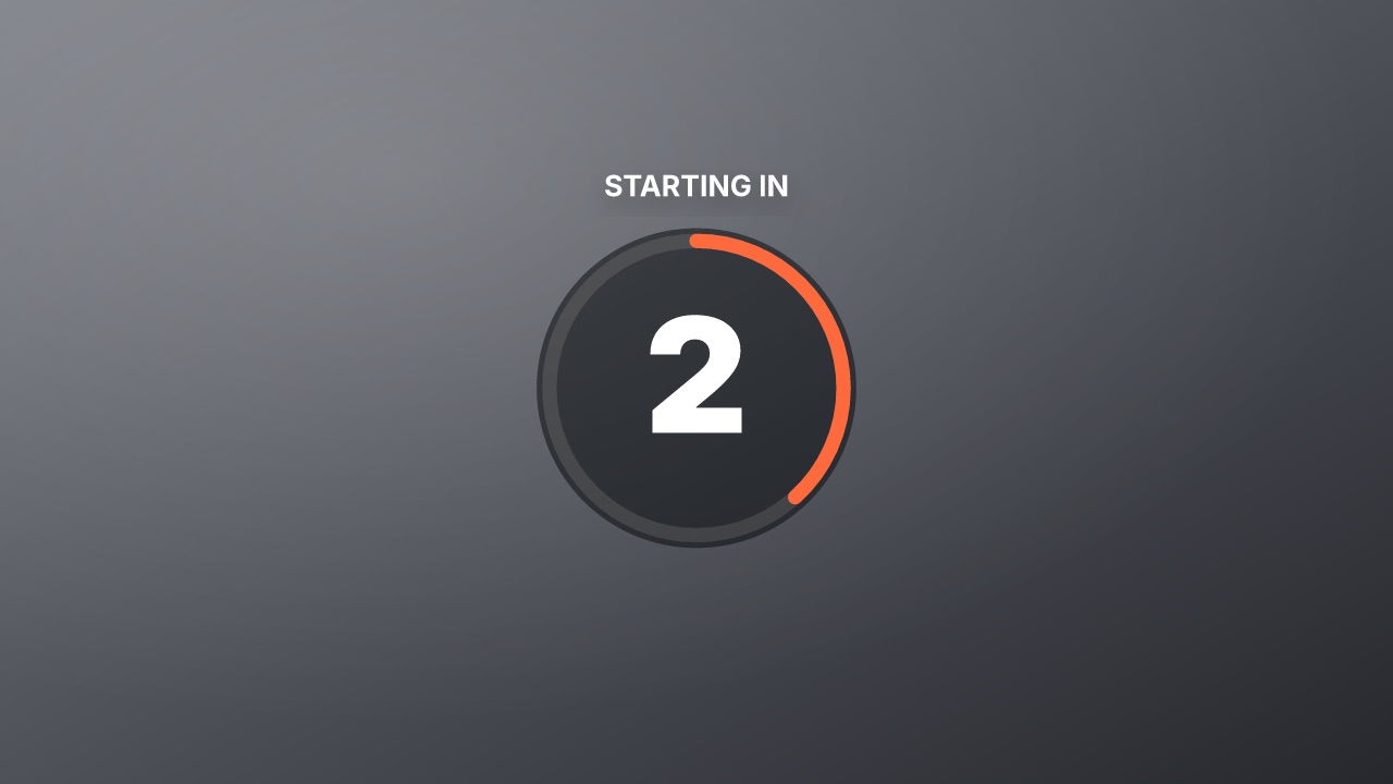 Countdown at 16:9