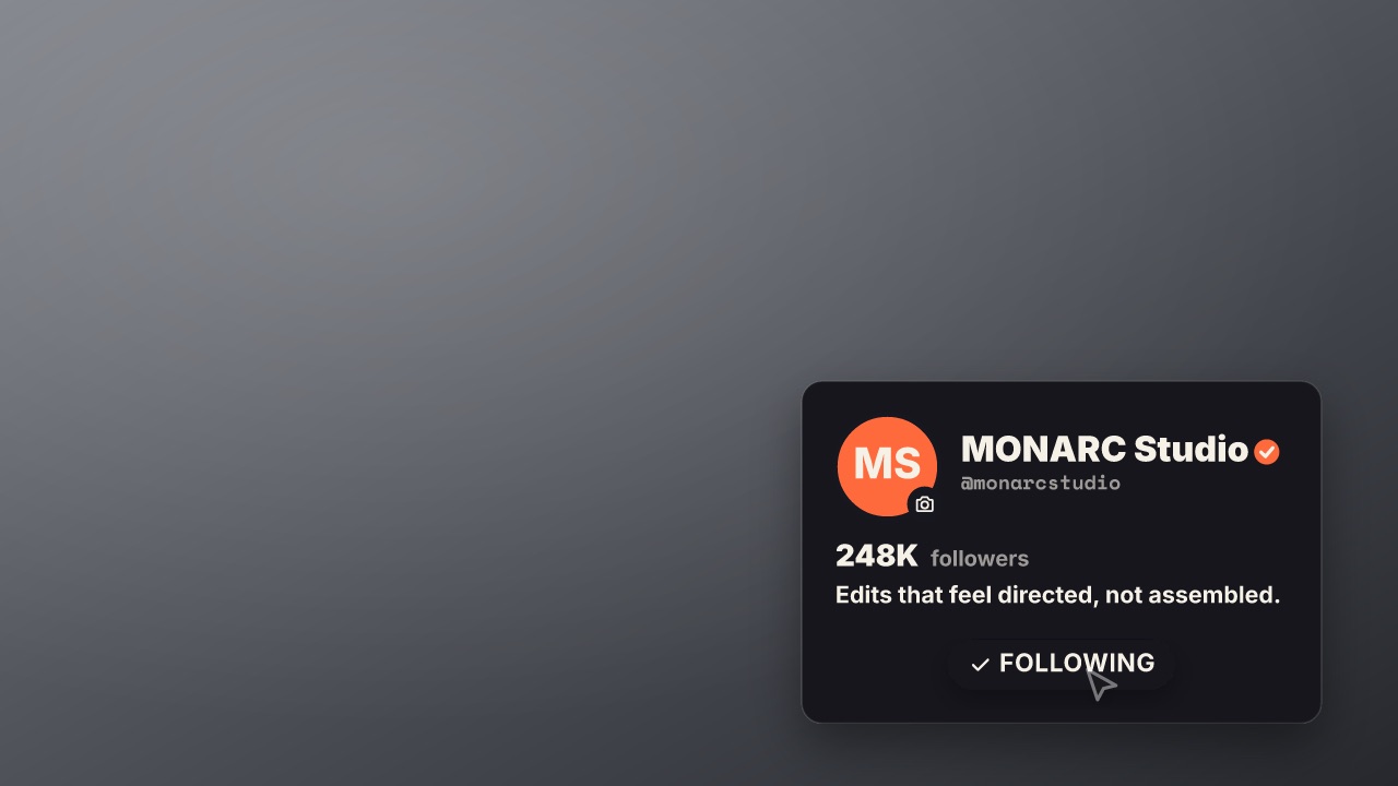 Follow card at 16:9