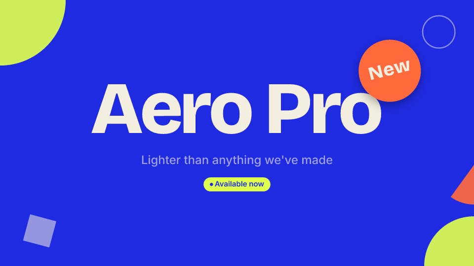 The launch title Aero Pro in the cobalt style